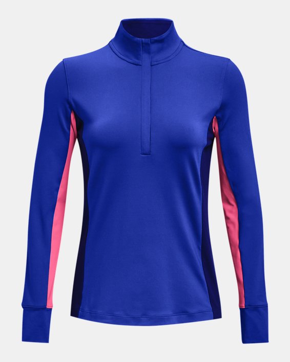 Women's UA Storm Midlayer ½ Zip, Blue, pdpMainDesktop image number 5